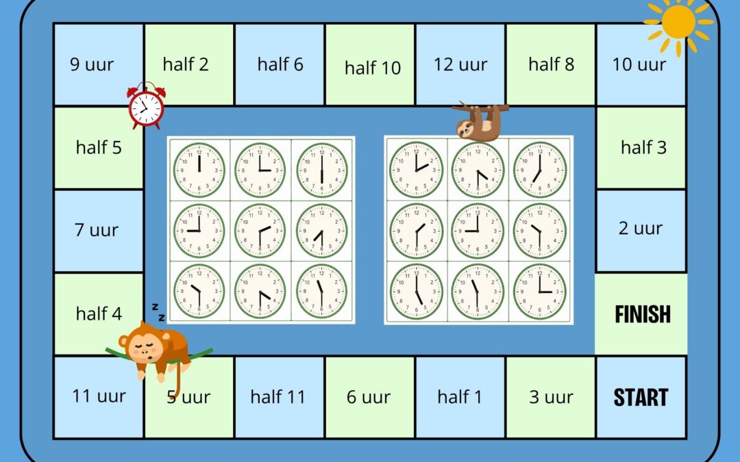Bingo Klokkijken – hele en halve uren
